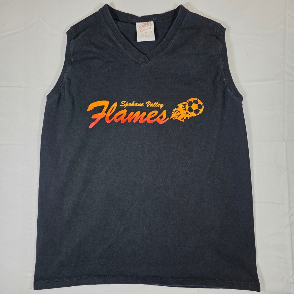 Vintage Soffes Choice Spokane Valley Flames Soccer Jersey Tank Top Black Med 9